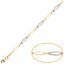 Pulsera bicolor de oro 18k rombos 